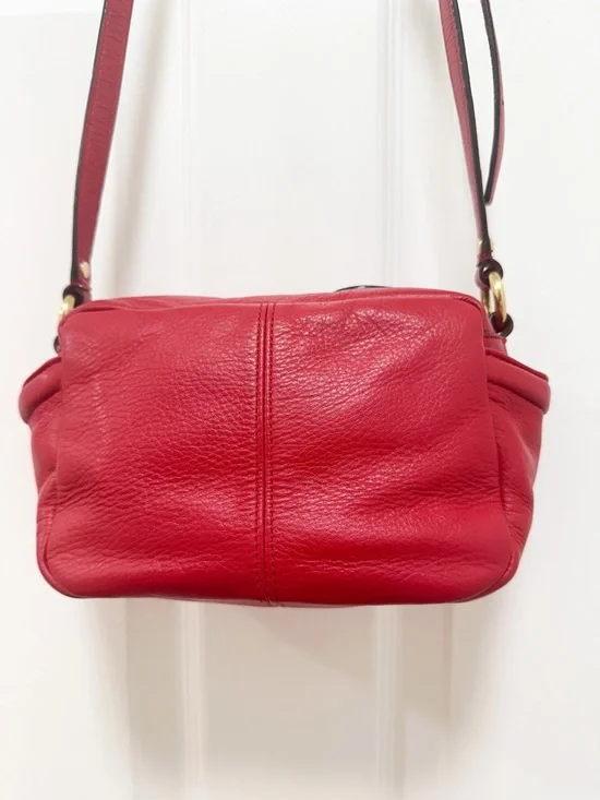 Coach Campbell Leather Camera Bag Red Y2K Inspired - Picture 5 of 13